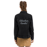 Embroidered Adventure Awaits denim jacket